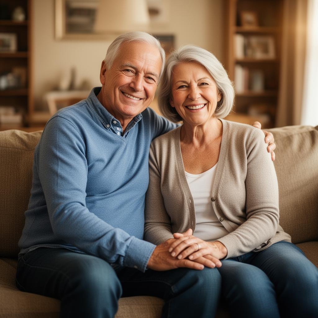 Happy Canadian senior couple